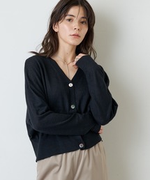 リネンニットカーディガン