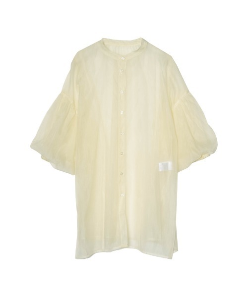 Re:EDIT（リエディ）の「オーガンジーバックギャザーボリュームスリーブブラウス（シャツ/ブラウス・レディース・ブラック/アイボリー/グレー・MEDIUM）」の12枚目の写真