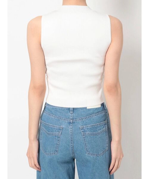 GYDA（ジェイダ）の「サイドレースアップニットトップス（タンクトップ・レディース・ブラック/オフホワイト/ライトグリーン・FREE）」の19枚目の写真