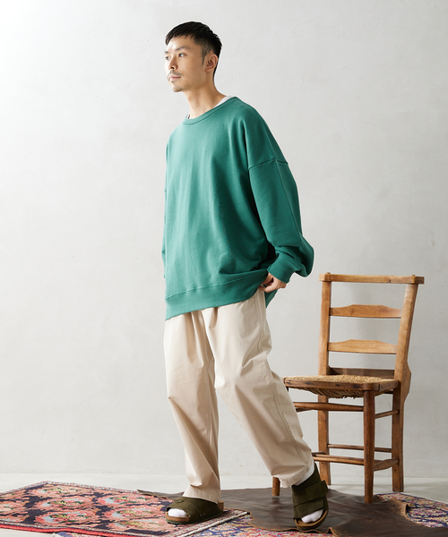 JOURNAL STANDARD relume（ジャーナルスタンダード　レリューム）の「CALIFORNIA UPCYCLE クルーネックスウェット（スウェット・メンズ・ブラック/ダークブラウン/ネイビー/グレー/グリーン・MEDIUM/LARGE/X-LARGE）」の10枚目の写真