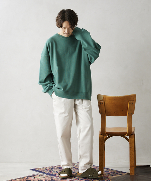 JOURNAL STANDARD relume（ジャーナルスタンダード　レリューム）の「CALIFORNIA UPCYCLE クルーネックスウェット（スウェット・メンズ・ブラック/ダークブラウン/ネイビー/グレー/グリーン・MEDIUM/LARGE/X-LARGE）」の12枚目の写真