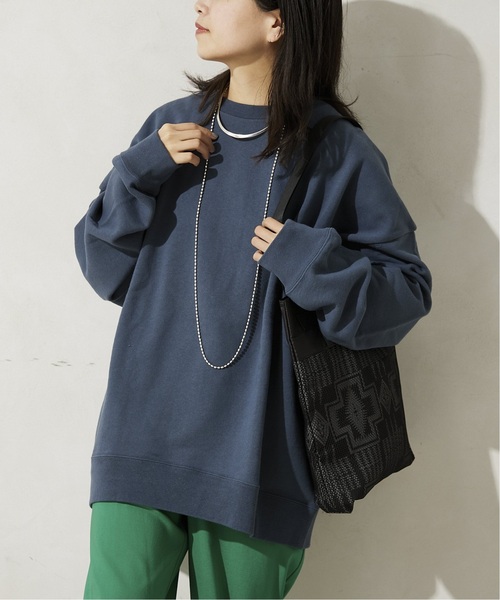 JOURNAL STANDARD relume（ジャーナルスタンダード　レリューム）の「CALIFORNIA UPCYCLE クルーネックスウェット（スウェット・メンズ・ブラック/ダークブラウン/ネイビー/グレー/グリーン・MEDIUM/LARGE/X-LARGE）」の17枚目の写真