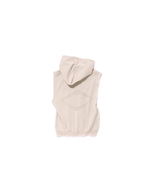 MSCHF（ミスチーフ）の「RHOMBUS HOODED KNIT VEST（ベスト・レディース・ベージュ/ブラック・M/S）」の15枚目の写真