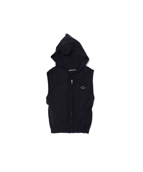 MSCHF（ミスチーフ）の「RHOMBUS HOODED KNIT VEST（ベスト・レディース・ベージュ/ブラック・M/S）」の12枚目の写真