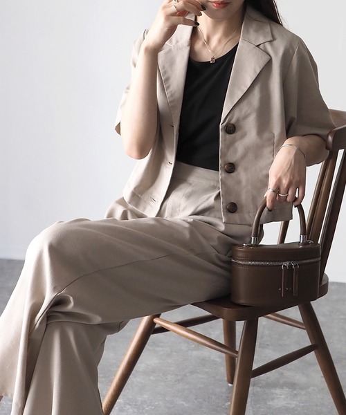 Riberry（リベリー）の「ショートジャケットセットアップ（セットアップ・レディース・ブラウン/ベージュ・MEDIUM）」の20枚目の写真