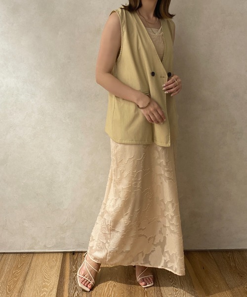 apres jour clair（アプレジュールクレア）の「【apres jour clair】ノーカラージレ【ZOZOTOWN限定アイテム】（ベスト・レディース・ブラック/ベージュ/オレンジ/イエロー/アイボリー・X-LARGE/フリー）」の13枚目の写真