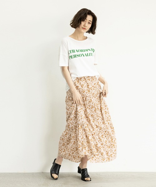 GeeRA(ジーラ)の「プリントティアードスカート(スカート・レディース・モカ/ブラック・LARGE/X-LARGE/MEDIUM)」の5枚目の写真