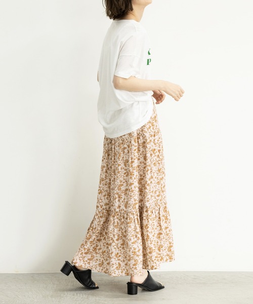 GeeRA(ジーラ)の「プリントティアードスカート(スカート・レディース・モカ/ブラック・LARGE/X-LARGE/MEDIUM)」の9枚目の写真