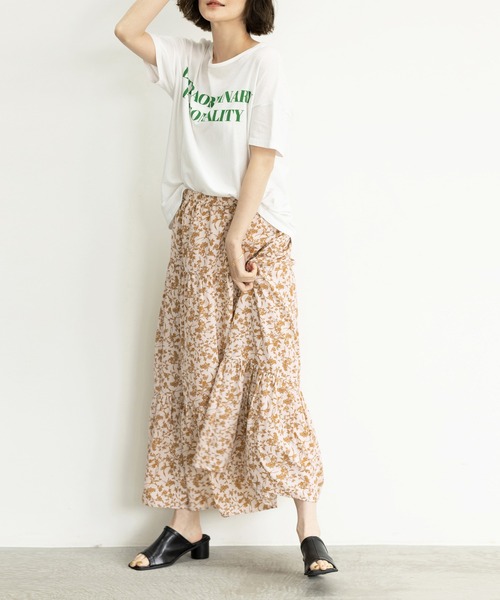 GeeRA(ジーラ)の「プリントティアードスカート(スカート・レディース・モカ/ブラック・LARGE/X-LARGE/MEDIUM)」の8枚目の写真