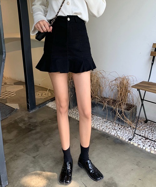 urge:(アージコロン )の「【URGE:】マーメイド ミニスカート(スカート・レディース・ブラック/ホワイト/アイボリー・LARGE/SMALL/MEDIUM)」の7枚目の写真