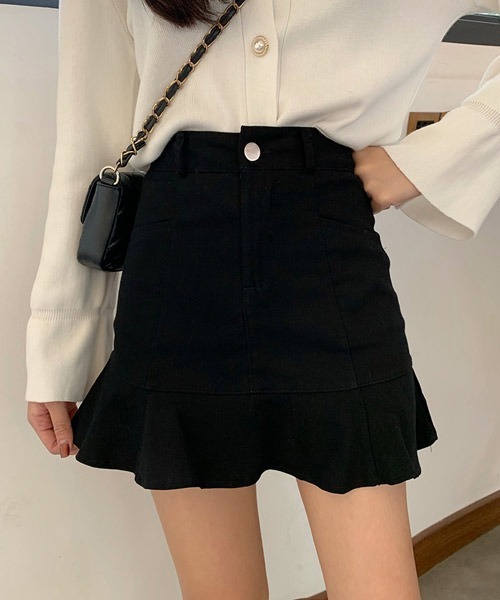 urge:(アージコロン )の「【URGE:】マーメイド ミニスカート(スカート・レディース・ブラック/ホワイト/アイボリー・LARGE/SMALL/MEDIUM)」の6枚目の写真