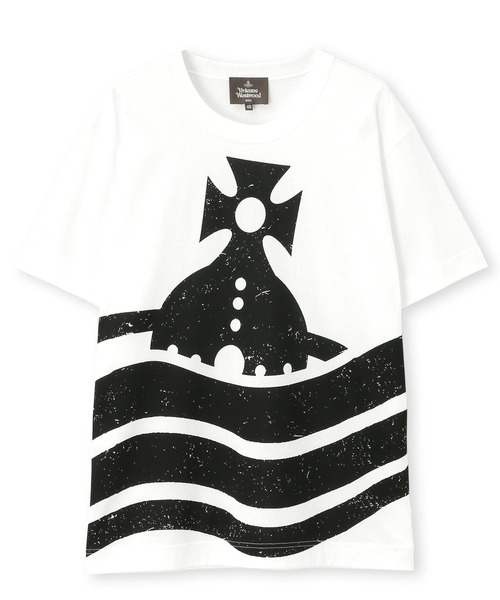 レア【新品】Vivienne Westwood 黒マスク 手描きプリント オーブ Vivienne Westwood オーブ フリンジ スカーフ | ブラック