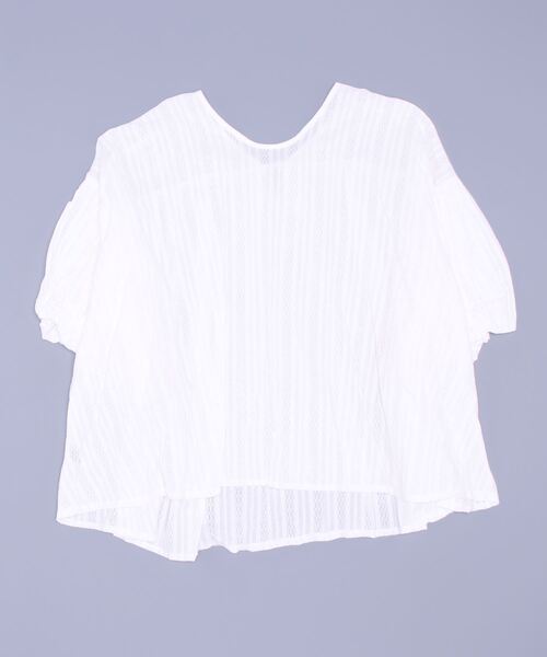 Q（キュー）の「バルーン袖ブラウス（シャツ/ブラウス・レディース・ブラック/アイボリー・MEDIUM）」の4枚目の写真