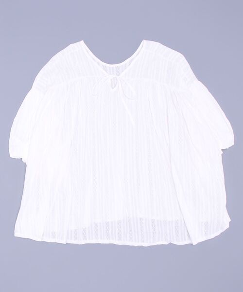 Q（キュー）の「バルーン袖ブラウス（シャツ/ブラウス・レディース・ブラック/アイボリー・MEDIUM）」の3枚目の写真