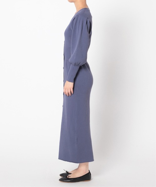 U by SPICK&SPAN(ユーバイスピックアンドスパン)の「≪追加≫フロントボタン リブニットドレス2◆(ワンピース・レディース・ホワイト系その他/グリーン系その他・FREE)」の6枚目の写真