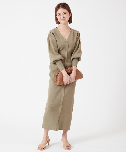 U by SPICK&SPAN(ユーバイスピックアンドスパン)の「≪追加≫フロントボタン リブニットドレス2◆(ワンピース・レディース・ホワイト系その他/グリーン系その他・FREE)」の20枚目の写真