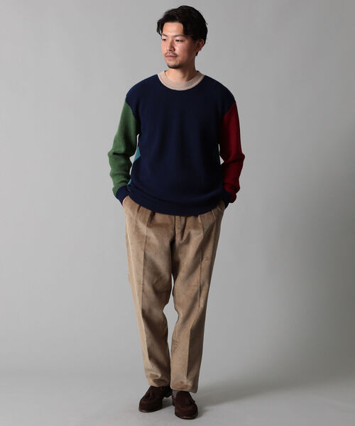 International Gallery BEAMS（インターナショナルギャラリービームス）の「IG / アルパカ クレイジーパターンニット（ニット/セーター・メンズ・ネイビー/ブラウン・SMALL/MEDIUM/LARGE）」の14枚目の写真