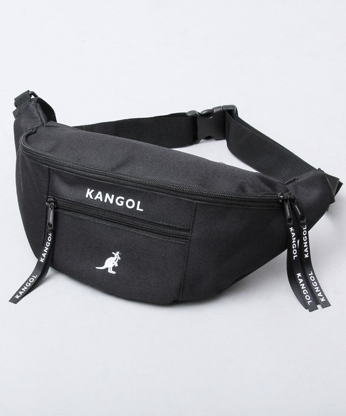 KANGOL（カンゴール）の「ロゴプリント 刺繍 ウエストバッグ / ウエストポーチ（ボディバッグ/ウエストポーチ・メンズ・ブラック・FREE）」の3枚目の写真