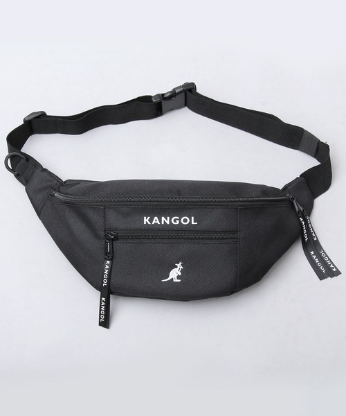 KANGOL（カンゴール）の「ロゴプリント 刺繍 ウエストバッグ / ウエストポーチ（ボディバッグ/ウエストポーチ・メンズ・ブラック・FREE）」の5枚目の写真