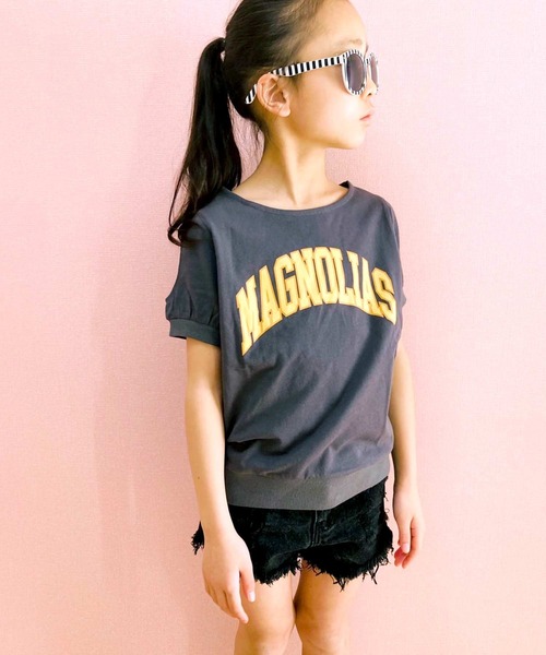 セール】肩あき 半袖プリントTシャツ キッズ（Tシャツ