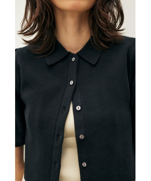 M_（エムアンダーバー）の「【M_】POLO KNIT カーディガン（カーディガン/ボレロ・レディース・ライトブラウン/パープル/ブラック・FREE）」の8枚目の写真