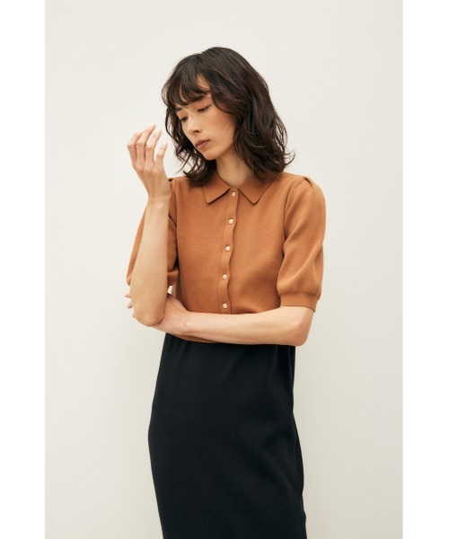 M_（エムアンダーバー）の「【M_】POLO KNIT カーディガン（カーディガン/ボレロ・レディース・ライトブラウン/パープル/ブラック・FREE）」の12枚目の写真