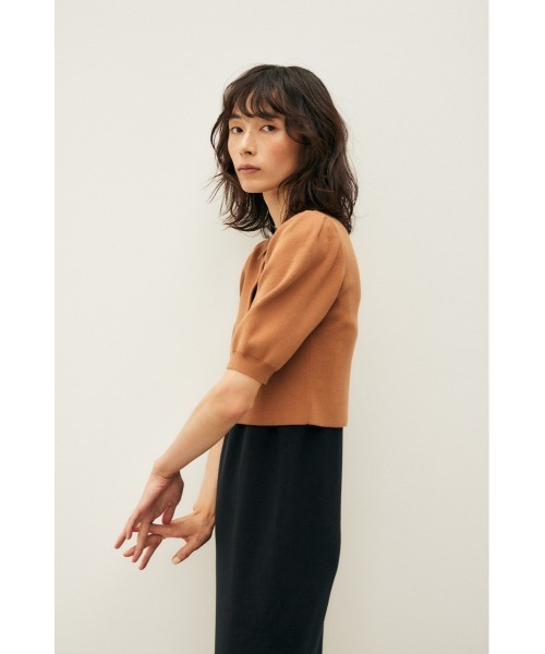 M_（エムアンダーバー）の「【M_】POLO KNIT カーディガン（カーディガン/ボレロ・レディース・ライトブラウン/パープル/ブラック・FREE）」の13枚目の写真