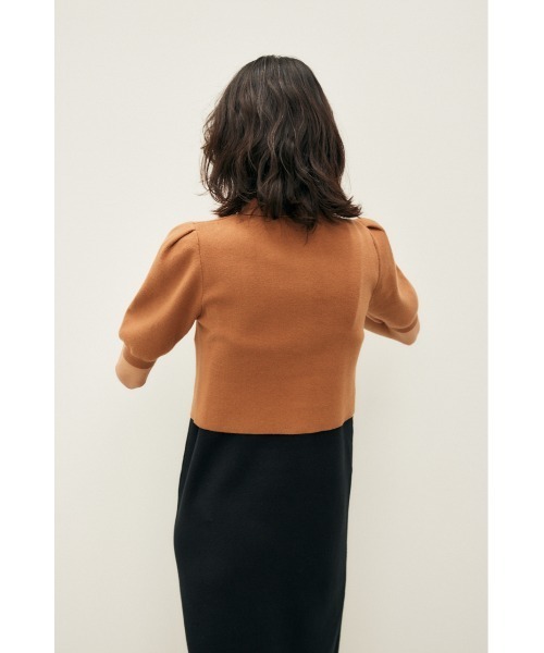 M_（エムアンダーバー）の「【M_】POLO KNIT カーディガン（カーディガン/ボレロ・レディース・ライトブラウン/パープル/ブラック・FREE）」の14枚目の写真