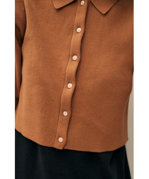 M_（エムアンダーバー）の「【M_】POLO KNIT カーディガン（カーディガン/ボレロ・レディース・ライトブラウン/パープル/ブラック・FREE）」の15枚目の写真