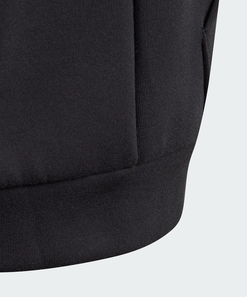 adidas（アディダス）の「3ストライプス ダブルニット フルジップパーカー / 3-Stripes Doubleknit Full-Zip Hoodie / アディダス（キッズ/子供用）（パーカー・キッズ・ブラック×ホワイト/グレー・100/110/120/130/140/150/160）」の3枚目の写真