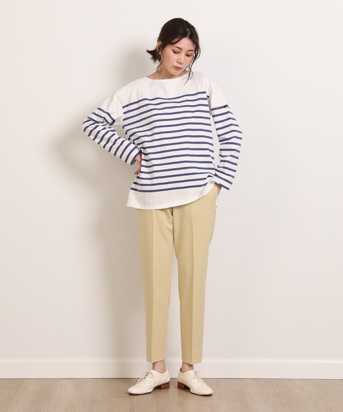 Le Minor（ルミノア）の「【別注アイテム】ボーダーバスクシャツ《Le minor》（Tシャツ/カットソー・レディース・ホワイト/ネイビー・7号）」の7枚目の写真
