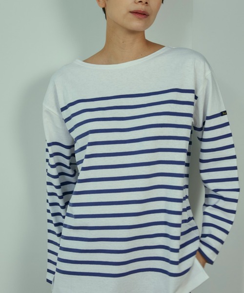 Le Minor（ルミノア）の「【別注アイテム】ボーダーバスクシャツ《Le minor》（Tシャツ/カットソー・レディース・ホワイト/ネイビー・7号）」の17枚目の写真