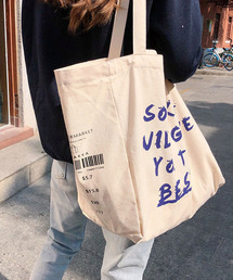 c.u.l | 英字バーコードロゴ 大容量トートバッグ cula410(トートバッグ)