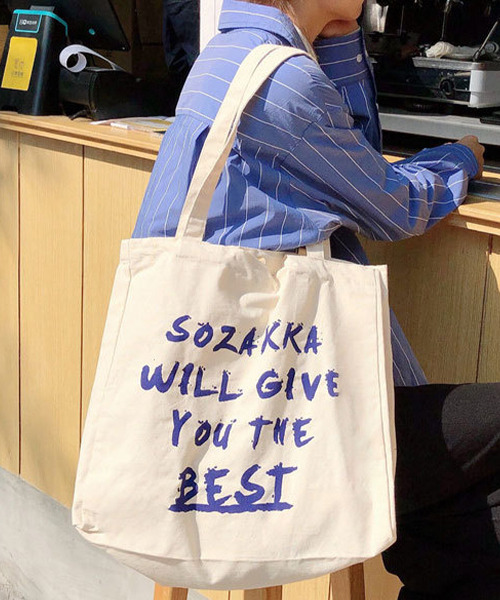 c.u.l（シーユーエル）の「英字バーコードロゴ 大容量トートバッグ cula410（トートバッグ・レディース・アイボリー・FREE）」の5枚目の写真