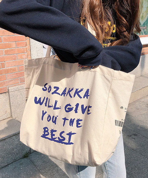 c.u.l（シーユーエル）の「英字バーコードロゴ 大容量トートバッグ cula410（トートバッグ・レディース・アイボリー・FREE）」の16枚目の写真