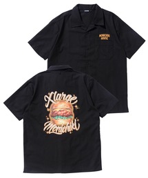 XLARGE | XLARGE × MONICHIKI S/S WORKSHIRT/ メンズ　コラボ　グラフィック　ロゴ　半袖　ワークシャツ(シャツ/ブラウス)