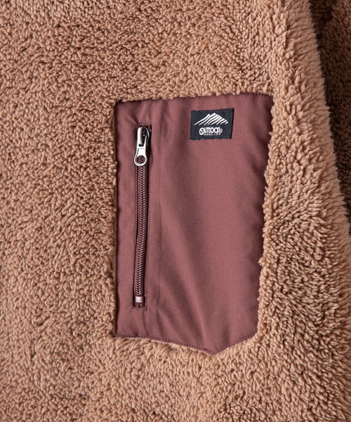 OUTDOOR PRODUCTS（アウトドアプロダクツ）の「【OUTDOOR PRODUCTS/アウトドアプロダクツ】防風ボアトレーナー クルーネック ワンポイントブランドロゴ（スウェット・メンズ・グレー/ベージュ/アイボリー/ブラック・MEDIUM/LARGE/X-LARGE）」の9枚目の写真