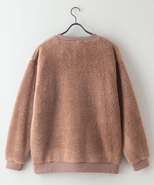 OUTDOOR PRODUCTS（アウトドアプロダクツ）の「【OUTDOOR PRODUCTS/アウトドアプロダクツ】防風ボアトレーナー クルーネック ワンポイントブランドロゴ（スウェット・メンズ・グレー/ベージュ/アイボリー/ブラック・MEDIUM/LARGE/X-LARGE）」の12枚目の写真