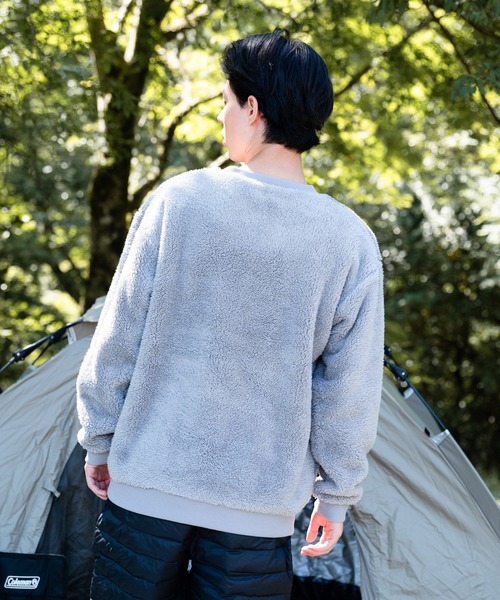 OUTDOOR PRODUCTS（アウトドアプロダクツ）の「【OUTDOOR PRODUCTS/アウトドアプロダクツ】防風ボアトレーナー クルーネック ワンポイントブランドロゴ（スウェット・メンズ・グレー/ベージュ/アイボリー/ブラック・MEDIUM/LARGE/X-LARGE）」の17枚目の写真