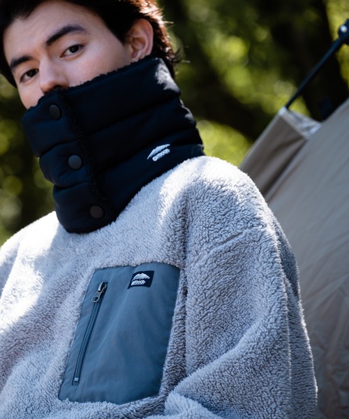 OUTDOOR PRODUCTS（アウトドアプロダクツ）の「【OUTDOOR PRODUCTS/アウトドアプロダクツ】防風ボアトレーナー クルーネック ワンポイントブランドロゴ（スウェット・メンズ・グレー/ベージュ/アイボリー/ブラック・MEDIUM/LARGE/X-LARGE）」の20枚目の写真