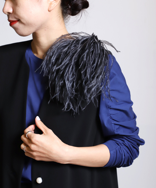 VERMEIL par iena オーストリッチ　コサージュ オーストリッチコサージュ（コサージュ）｜VERMEIL par iena