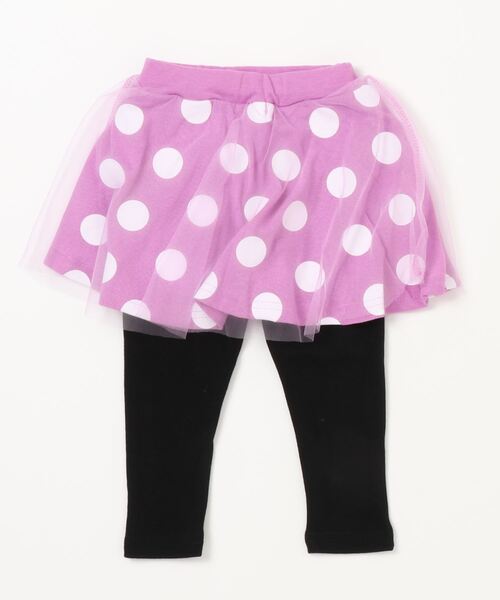 BABYDOLL（ベビードール）の「通販限定サイズあり チュールスカート付きウルトラストレッチパンツ 10分丈スカッツ 7283K（その他パンツ・キッズ・ブラック/レッド/パープル/ブラック×ホワイト/ブラウン/ベビーピンク・120cm/130cm/140cm/110cm/90cm/100cm/150cm/80ｃｍ）」の7枚目の写真