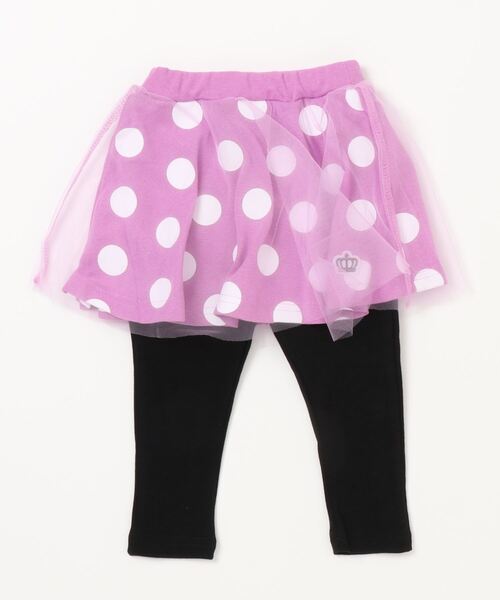 BABYDOLL（ベビードール）の「通販限定サイズあり チュールスカート付きウルトラストレッチパンツ 10分丈スカッツ 7283K（その他パンツ・キッズ・ブラック/レッド/パープル/ブラック×ホワイト/ブラウン/ベビーピンク・120cm/130cm/140cm/110cm/90cm/100cm/150cm/80ｃｍ）」の8枚目の写真