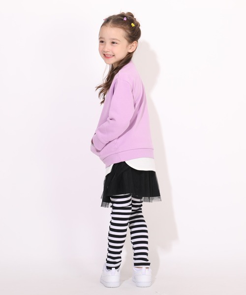 BABYDOLL（ベビードール）の「通販限定サイズあり チュールスカート付きウルトラストレッチパンツ 10分丈スカッツ 7283K（その他パンツ・キッズ・ブラック/レッド/パープル/ブラック×ホワイト/ブラウン/ベビーピンク・120cm/130cm/140cm/110cm/90cm/100cm/150cm/80ｃｍ）」の14枚目の写真