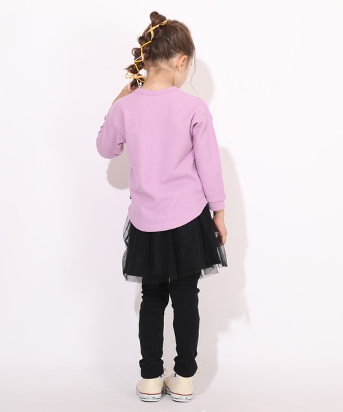 BABYDOLL（ベビードール）の「通販限定サイズあり チュールスカート付きウルトラストレッチパンツ 10分丈スカッツ 7283K（その他パンツ・キッズ・ブラック/レッド/パープル/ブラック×ホワイト/ブラウン/ベビーピンク・120cm/130cm/140cm/110cm/90cm/100cm/150cm/80ｃｍ）」の22枚目の写真