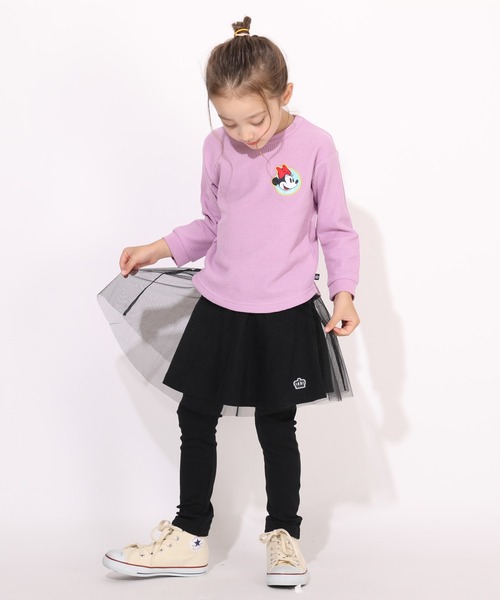 BABYDOLL（ベビードール）の「通販限定サイズあり チュールスカート付きウルトラストレッチパンツ 10分丈スカッツ 7283K（その他パンツ・キッズ・ブラック/レッド/パープル/ブラック×ホワイト/ブラウン/ベビーピンク・120cm/130cm/140cm/110cm/90cm/100cm/150cm/80ｃｍ）」の21枚目の写真