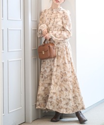 OLIVE des OLIVE | バックリボンピンタック長袖ワンピース(ワンピース)