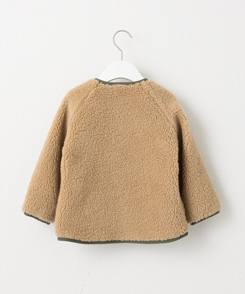 Columbia（コロンビア）の「【Columbia/コロンビア】別注ボアリバーシブルブルゾン（ノーカラージャケット・キッズ・アイボリー/ベージュ/ブラック・L/XXS/XS/M/S）」の13枚目の写真