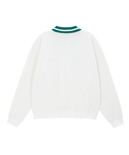 OY（オーワイ）の「『OY/オーワイ』UNBALANCE COLLAR LOGO MTM/アンバランスカラー ロゴデザイン スウェットシャツ プルオーバートレーナー（スウェット・メンズ・ホワイト/ブラック・L/M）」の13枚目の写真
