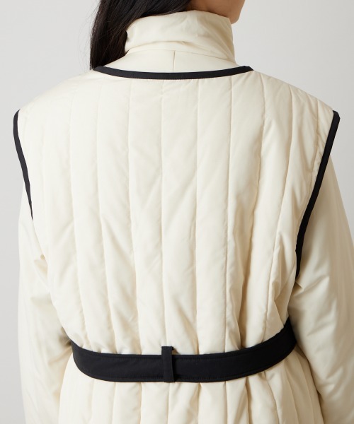 A de a.v.v（アードアー・ヴェ・ヴェ）の「［2WAY］キルティングジレセット中綿コート（ダウンジャケット/コート・レディース・アイボリー/ブラック・SMALL/MEDIUM）」の14枚目の写真